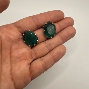 DISCONTINUED - Kendra Scott Morgan Studs in Green Cat’s Eye, great condition!